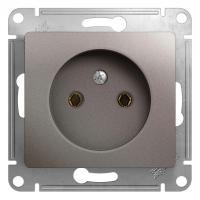 Механизм розетки 1-м СП Glossa 16А IP20 250В без заземл. платина SchE GSL001241