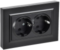 РОЗЕТКИ, ВЫКЛЮЧАТЕЛИ С/П BRITE ЧЕРНЫЙ (ИЭК )
