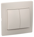 Розетки, выключатели с/п кварта крем (иэк )