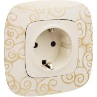 Механизм розетки 1-м СП Valena Allure 16А IP2X 250В 2P+E безвинт. клеммы с лицев. панелью сл. кость Leg 753821