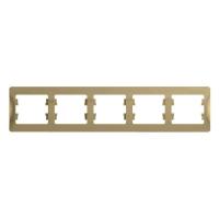 Рамка 5-м Glossa горизонт. титан SchE GSL000405