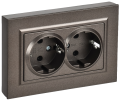 РОЗЕТКИ, ВЫКЛЮЧАТЕЛИ С/П BRITE ТЕМНАЯ БРОНЗА (ИЭК )