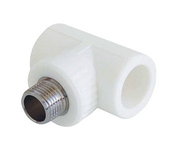 Тройник с наружной резьбой  для полипропиленовых труб под сварку 20х3/4" KALDE(3222-tmo-200c20)