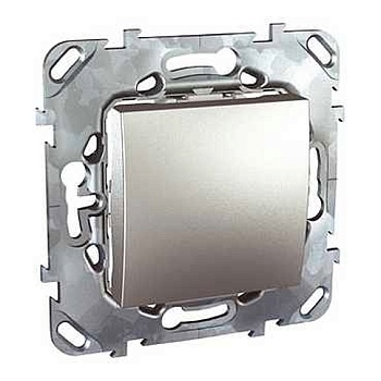 Механизм ВЫКЛЮЧАТЕЛЯ 1кл. с/п алюминий (UNICA TOP)