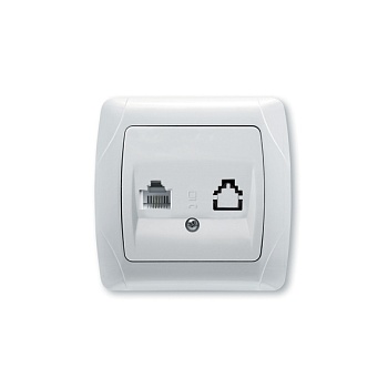 Розетка  2м TF (RJ11) белая (VIKO) (90561013)