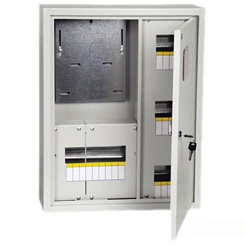 Щит учетно-распр. ЩРУ 3Н-18 IP31 (замок, стекло) "ИЭК" (560х440х165) (ЩРУн 3/18зо-1 38) (MKM34-N-18-