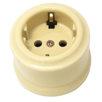 РОЗЕТКА INTERIOR ELC. С/З О/У 16А ABS IVORY (СЛ. КОСТЬ) Interior Electric