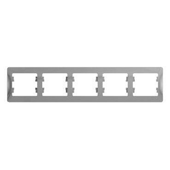 Рамка 5-м Glossa горизонт. алюм. SchE GSL000305