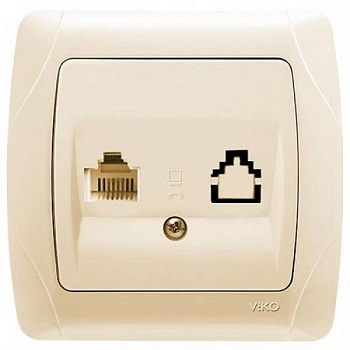 Розетка   TF (RJ11) крем (VIKO) (90562013)