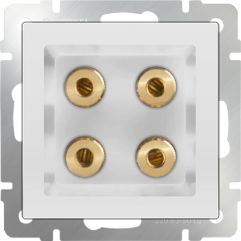 Механизм РОЗЕТКИ АУДИО (WERKEL) (белая) (WL01-AUDIOx4)