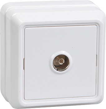Розетка   1-я TV О/П /белая/ ОКТАВА "ИЭК" (EAО10-K01-DС)