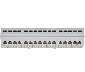 Шина  "L" "фаза"  16гр. в корпусе на DIN "ИЭК" YNN10-69-16KD-K02