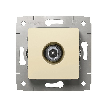 Механизм РОЗЕТКИ  TV с/п проходная (LEGRAND CARIVA) крем (773780)
