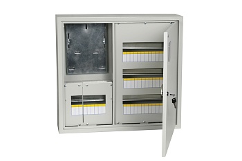 Щит учетно-распр. ЩРУ 3Н-42 IP31 (замок, стекло) "ИЭК" (560х600х165) (ЩРУн 3/42зо-1 38) (MKM33-N-42-