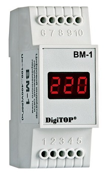 Вольтметр "DigiTOP" ВM-1, 1 фаза, 220В, IP20 (46-385)
