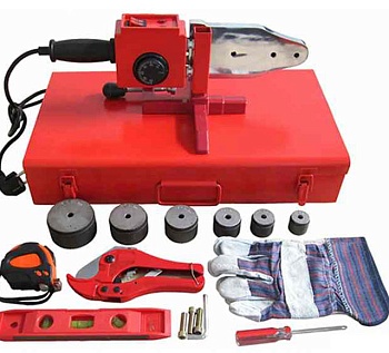 Аппарат д/сварки пропиленовых труб "Elitech" СПТ 1500 220В,1.5кВт,50-300°С,насадки(20/25/32/40/50/63