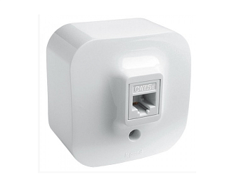 Розетка комп. UTP RJ-45 О/П  /белая/  (LEGRAND Quteo) (782224)
