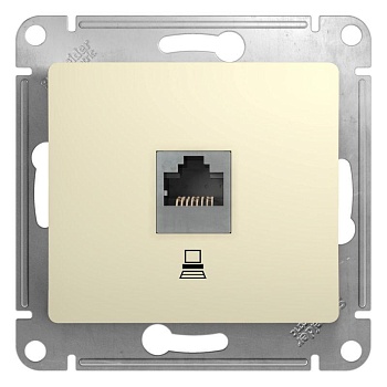 Механизм розетки компьютерной RJ45 1-м СП Glossa беж. SchE GSL000281K