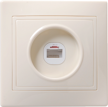 Розетка телефонная 1-м СП Кварта РТ10-ККм IP20 крем. IEK ETK10-K33-DM