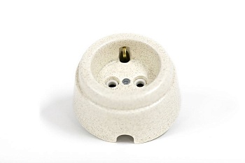 Розетка О/П З/К керамика (песчаник) (IN) "Арбат"