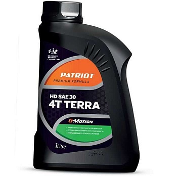 МАСЛО моторное минеральное PATRIOT G-Motion HD SAE 30 4Т TERRA 1л (850030400)