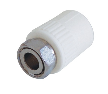 Муфта комбинированная с накидной гайкой для п/п труб под сварку KALDE 20х1/2" (3222-tun-200b00)