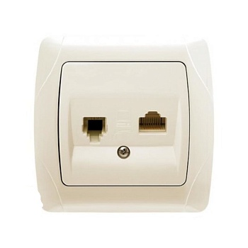 Розетка   UTP+TF крем (VIKO) (90562035)