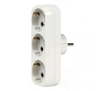 Разветвитель 3гн. с/з плоский 16А 250В "Smartbuy" (SBE-16-A02-3z)