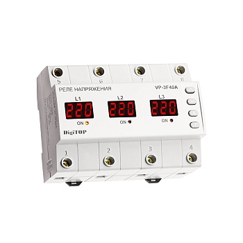 Реле напряжения "DigiTOP" VP-50A, 50А, 220В (46-125)