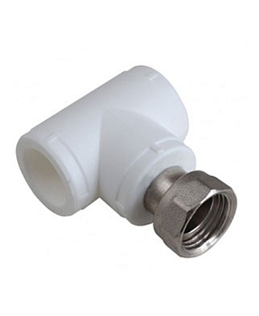 Тройник комбинированный с накидной гайкой  для полипропиленовых труб под сварку 25х3/4" KALDE(3222-t