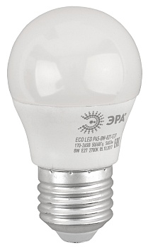Лампа светодиодная "ЭРА" LED smd Р45 8Вт E-27 220В 3000K (шар матовый)