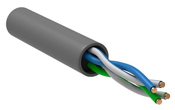 Кабель связи витая пара U/UTP кат. 5E 2 пары PVC 1м сер. GENERICA ITK BC1-C5E02-111-305-G