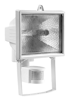 Прожектор галогенный  500Вт с датчиком движения (белый)