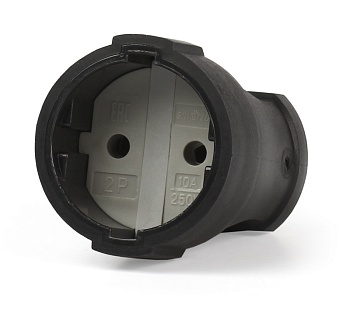 Штепсель "Smartbuy" 10А 250В черный ПВХ (sbe-10-S03-b)