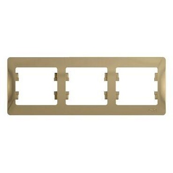 Рамка 3-м Glossa горизонт. титан SchE GSL000403