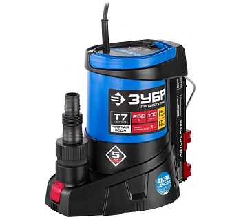 Насос дренажный для чистой воды Зубр Профессионал Т7 АкваСенсор НПЧ-Т7-250