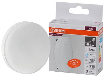 Лампа светодиодная LED Value LVGX5350 6SW/865 230В GX53 10х1 RU OSRAM 4058075582033