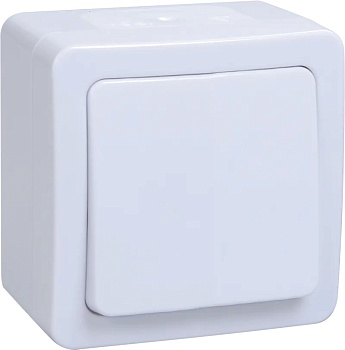Выключатель 1 кл. П/Г "ИЭК" Гермес белый (EVMP10-K01-10-54-EC)