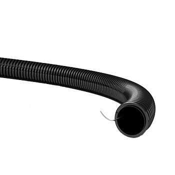 Гофра ПНД 16 мм черная с протяжкой(100м)