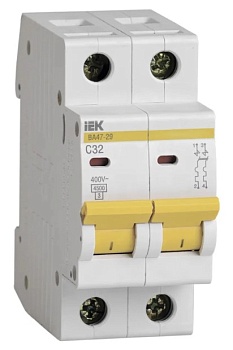 Выключатель автоматический модульный 2п C 32А 4.5kA ВА47-29 ИЭК MVA20-2-032-C