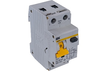 Выключатель автоматический дифференциального тока 2п (1P+N) C 10А 30мА тип A 6кА АВДТ-32 ИЭК MAD22-5-010-C-30