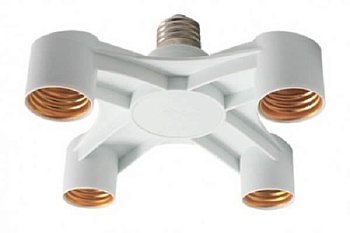 Переходник E27-4xE27, белый (SBE-A-E27-4E27)