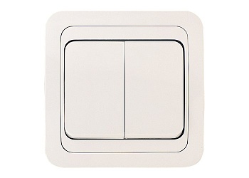 Выключатель   2кл. С/П  /белый/ (Makel) (22003)(12003)