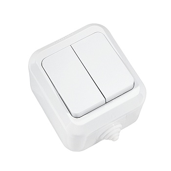 Выключатель   2кл. П/Г /белый/(Makel) (18301)