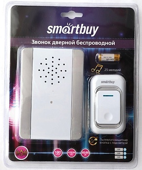 Звонок беспроводной "Smartbuy" с цифр.код, подсветка, регулировка звука  IP44 (SBE-11-dp6/7-25)