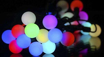 Гирлянда "Космос" "Крупные матовые шарики" 4,4 м.,зел.пр., 30LED, мульти,IP20 (KOC_GIR30LEDBigBALL_)