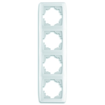 Рамка  вертикальная 4-ая (белая) (VIKO) (90571004)