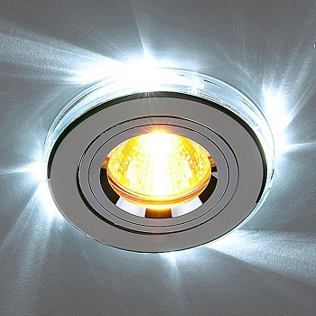 СВЕТИЛЬНИК  ES- 2060/2  (SL/LED/WH)SC хром/белая подсветка (Д10) (АКЦИЯ)