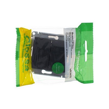 Механизм выключателя 2-кл. СП Glossa 10А IP20 (сх. 5а) 10AX с подсветкой антрацит SchE GSL000753