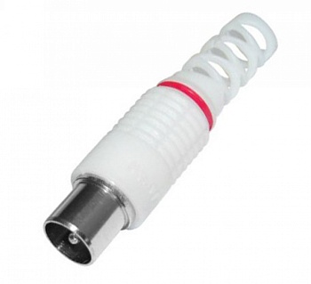 Штекер-TV, белый (1 шт) "REXANT" (06-0012-A)